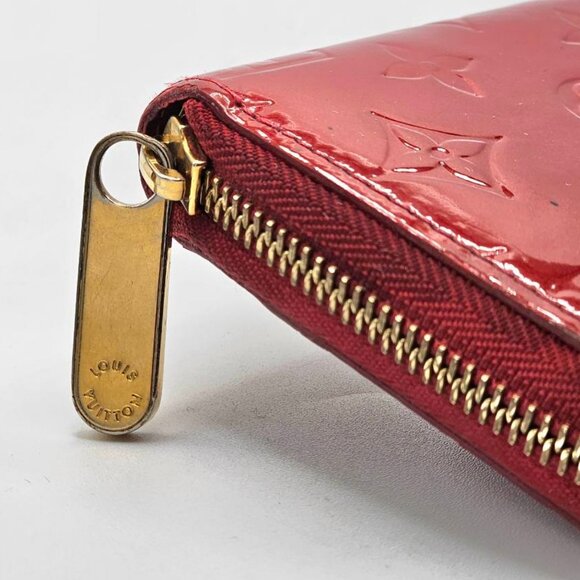 Louis Vuitton Monogram Vernis Zippy Red wallet; - Picture 12 of 16